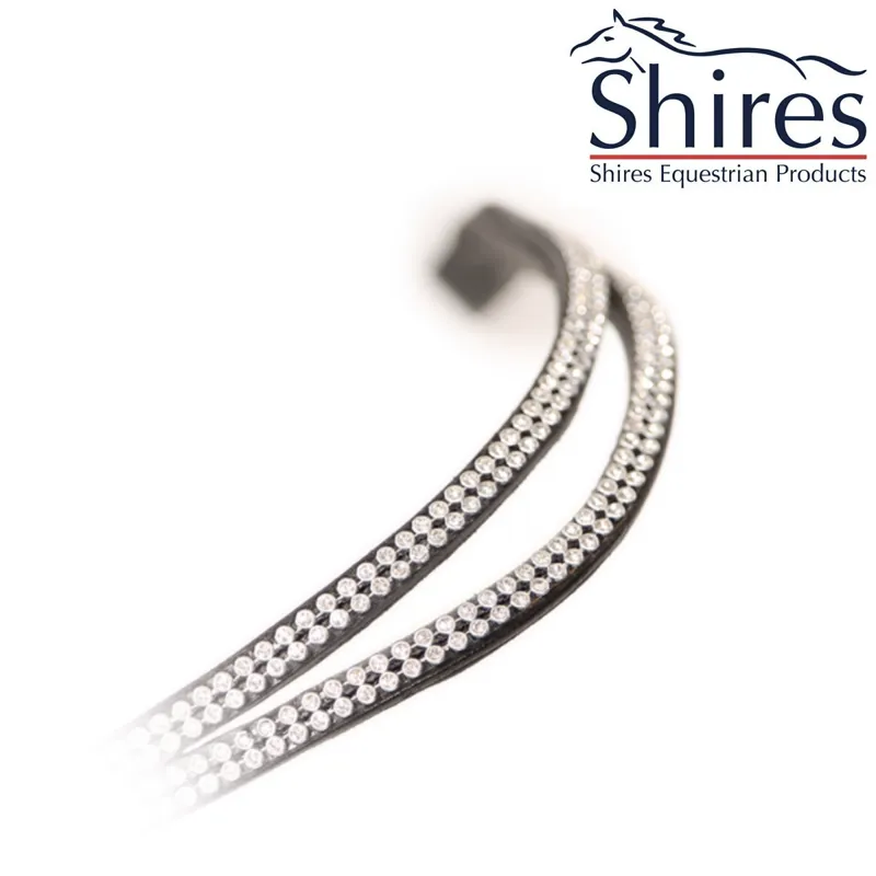Shires Aviemore Split Diamante Browband - Black 